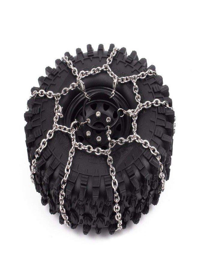 Benedict Harry 2Pcs Metal Snow Anti-Slip Tires Metal Steel Chain For 1/10 RC Rock CrawlerTRX-4 TRX4 Axial SCX10 90046 - Image 3